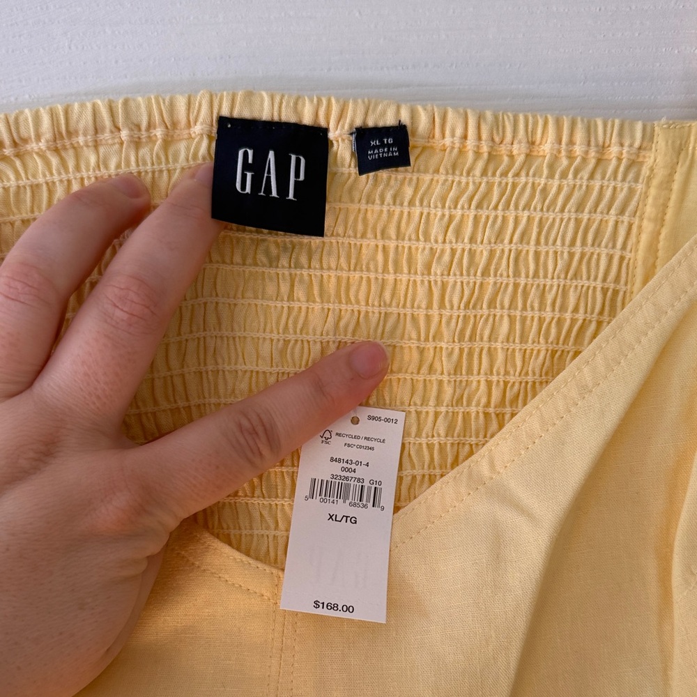 GAP Pale Yellow Spaghetti-Strap Maxi Dress - Picture 3 of 4